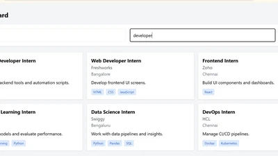 AI-Based Internship Recommendation System featured image